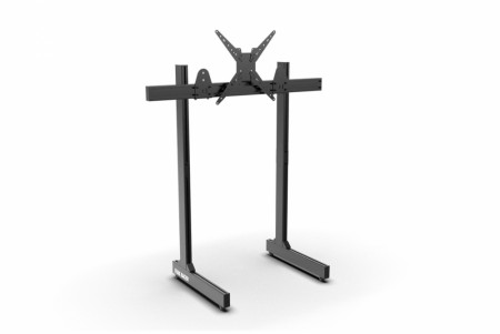 TR8020 Svart Aluminium, Gulvmontert Singel Skjermstativ 1200mm